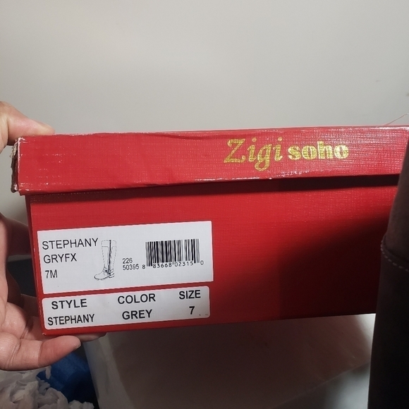 Zigi Soho Gray Stephany Tall Riding Boots Sz 7